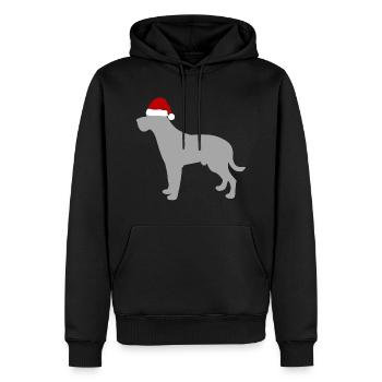 Weihnachtshund - Männer Premium Bio Hoodie - Schwarz - Vorne - Nico (187cm)