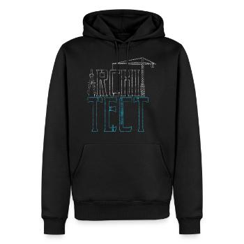 Architekt Architektur Geschenk - Männer Premium Bio Hoodie - Schwarz - Vorne - Nico (187cm)