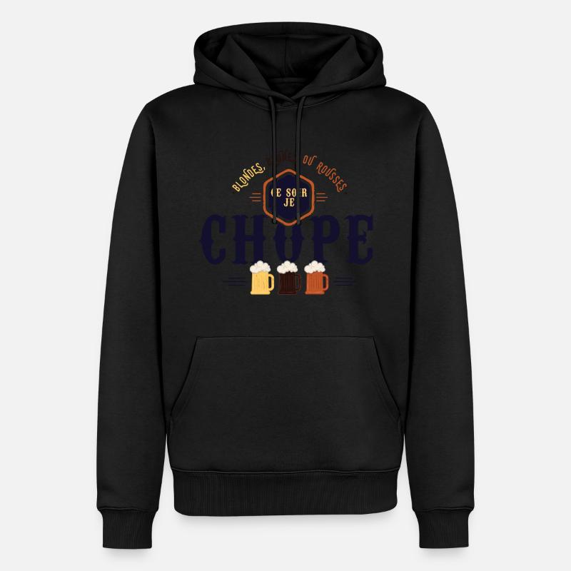 Ce soir je chope - Sweat à capuche Premium bio Homme - noir
