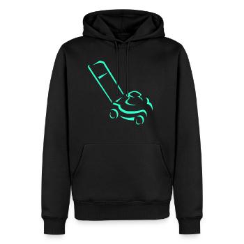 Tondeuses à gazon - Sweat à capuche Premium bio Homme - noir - Devant - Nico (187cm)