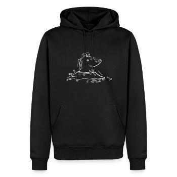 Maulwurf in süß. - Männer Premium Bio Hoodie - Schwarz - Vorne - Nico (187cm)