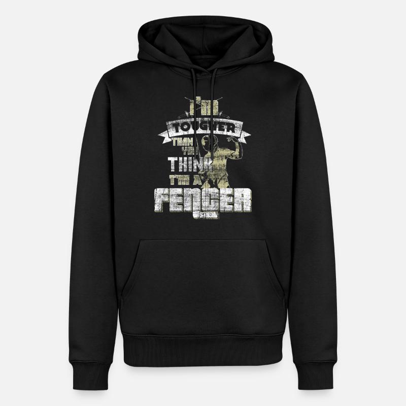 Fechter Geschenk Hobby - Männer Premium Bio Hoodie - Schwarz