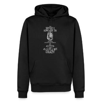 Singer. Songwriter. And a bit crazy - Männer Premium Bio Hoodie - Schwarz - Vorne - Nico (187cm)