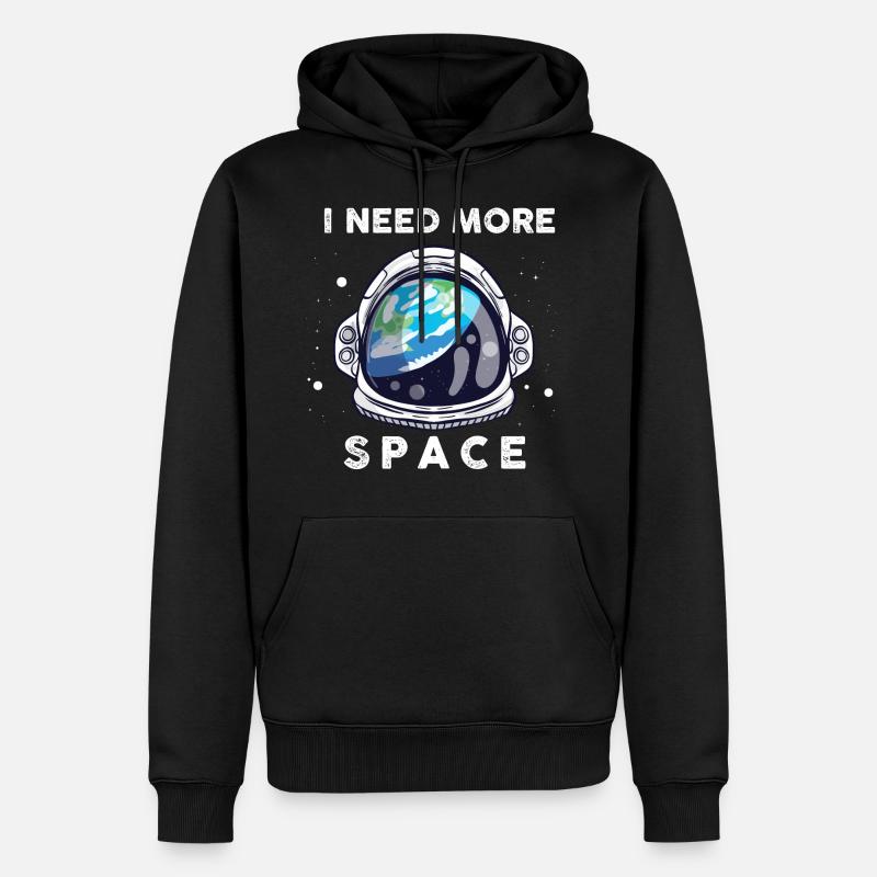 J’ai besoin d’astronaute de l’espace espace plus - Sweat à capuche Premium bio Homme - noir