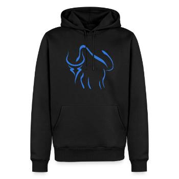 buffle - Sweat à capuche Premium bio Homme - noir - Devant - Nico (187cm)