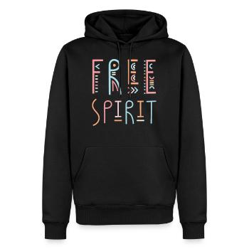 Tenue de Goa - psytrance, psychédélique, festival - Sweat à capuche Premium bio Homme - noir - Devant - Nico (187cm)