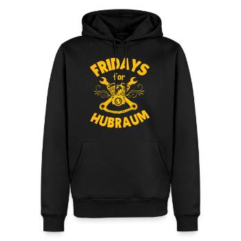 Fridays for Hubraum Spruch Lustig geschenk - Männer Premium Bio Hoodie - Schwarz - Vorne - Nico (187cm)