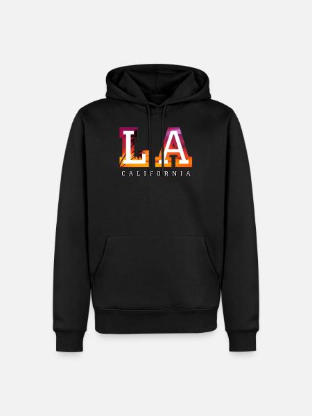 los Angeles - Men’s Premium Organic Hoodie - black
