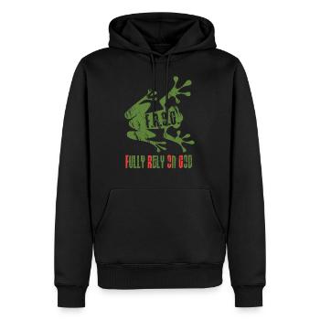 Frog - frog - Christian - Men’s Premium Organic Hoodie - black - Front - Nico (187cm)