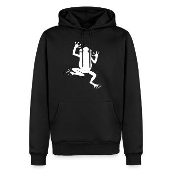 FROG - Sweat à capuche Premium bio Homme - noir - Devant - Nico (187cm)