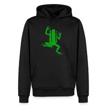 FROG - Sweat à capuche Premium bio Homme - noir - Devant - Nico (187cm)