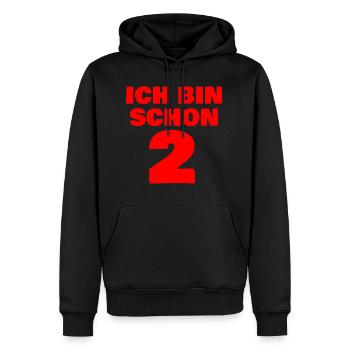 I am already 2 - Men’s Premium Organic Hoodie - black - Front - Nico (187cm)
