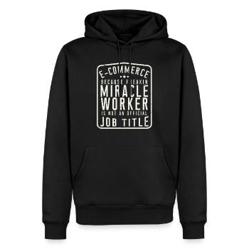 E-Commerce - Männer Premium Bio Hoodie - Schwarz - Vorne - Nico (187cm)