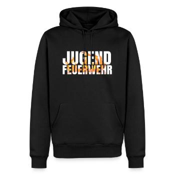 Jugendfeuerwehr feuer - Männer Premium Bio Hoodie - Schwarz - Vorne - Nico (187cm)