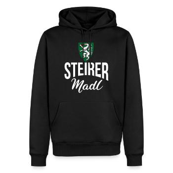 Steiermark Steirer Österreich Wappen als Geschenk - Männer Premium Bio Hoodie - Schwarz - Vorne - Nico (187cm)
