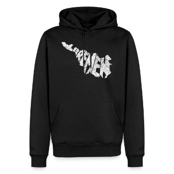 Brême silhouette contour vacances voyage Northern Lights - Sweat à capuche Premium bio Homme - noir - Devant - Nico (187cm)