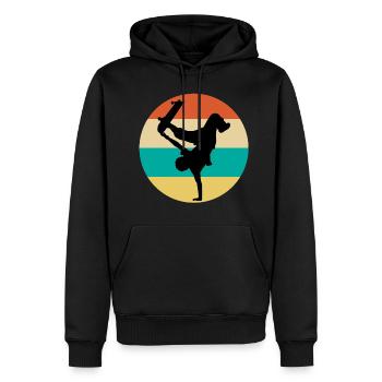 skateboarding skate lover cool giftsurfer, surf, - Sweat à capuche Premium bio Homme - noir - Devant - Nico (187cm)