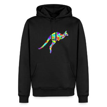 Polygone bébé kangourou - Sweat à capuche Premium bio Homme - noir - Devant - Nico (187cm)