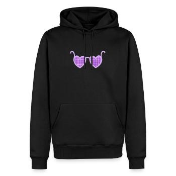 Sonnenbrille Herzen Valentinstag sprüche - Männer Premium Bio Hoodie - Schwarz - Vorne - Nico (187cm)