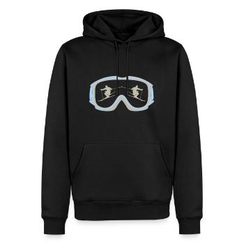 Ski Goggles Goggles Skier Snow - Men’s Premium Organic Hoodie - black - Front - Nico (187cm)