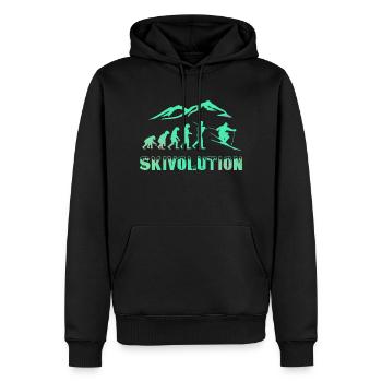 Ski evolution skier snow winter - Men’s Premium Organic Hoodie - black - Front - Nico (187cm)