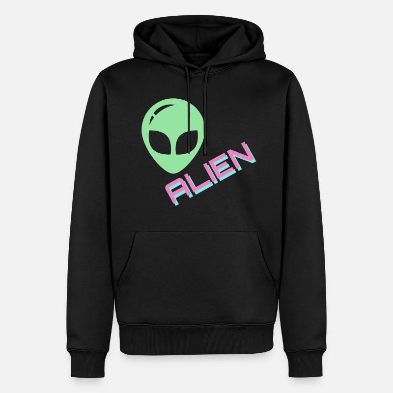 extraterrestre - Sweat à capuche Premium bio Homme - noir