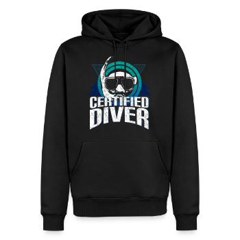 Taucher Unterwasser Geschenkidee - Männer Premium Bio Hoodie - Schwarz - Vorne - Nico (187cm)
