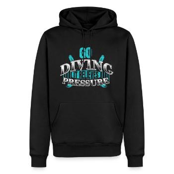 Taucher Wassersport Geschenk - Männer Premium Bio Hoodie - Schwarz - Vorne - Nico (187cm)