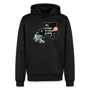 Home Space Home <3 - Men’s Premium Organic Hoodie - black - Front - Nico (187cm)
