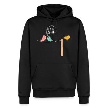 Bird that has WiFi WIFI bird lovers Internet - Men’s Premium Organic Hoodie - black - Front - Nico (187cm)