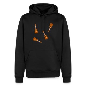ukulele - Men’s Premium Organic Hoodie - black - Front - Nico (187cm)