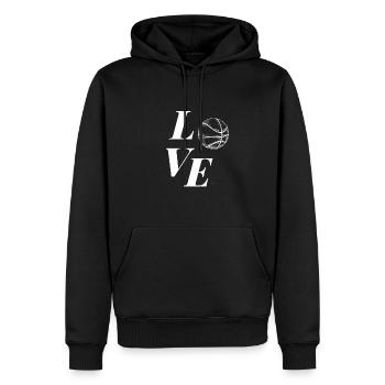 love basketball tshirt pull sweat et accessoires - Sweat à capuche Premium bio Homme - noir - Devant - Nico (187cm)