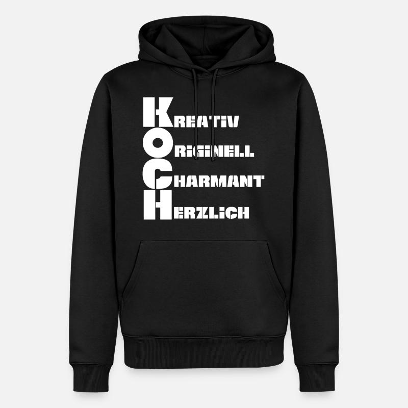 Koch - Männer Premium Bio Hoodie - Schwarz