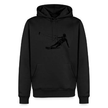 ss200519 BNW kitesurferin schwarz - Männer Premium Bio Hoodie - Schwarz - Vorne - Nico (187cm)