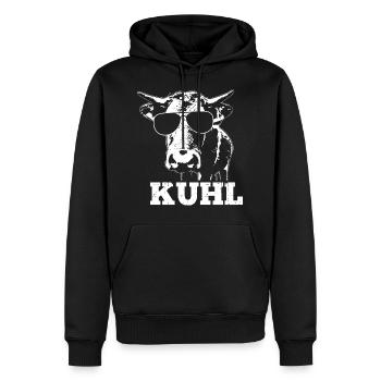 Kuh lustiges Kühe Motiv Kuhliebhaber Geschenk - Männer Premium Bio Hoodie - Schwarz - Vorne - Nico (187cm)