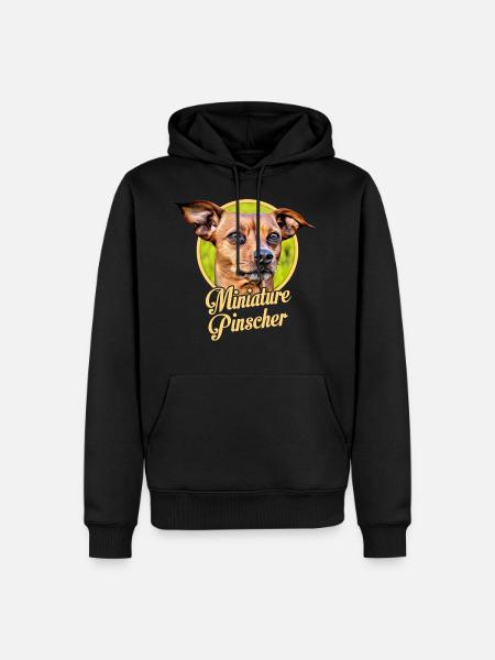 Miniature Pinscher - Men’s Premium Organic Hoodie - black