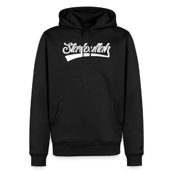 Starfoullah tshirt design - Sweat à capuche Premium bio Homme - noir - Devant - Nico (187cm)