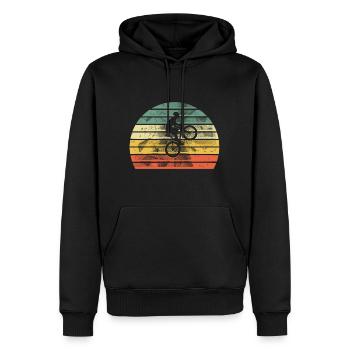 Fahrrad Bike Mountainbike MTB Design für Biker - Männer Premium Bio Hoodie - Schwarz - Vorne - Nico (187cm)