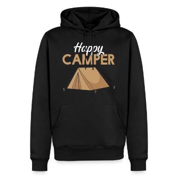 Tente Happy Camper - J'aime le camping - Sweat à capuche Premium bio Homme - noir - Devant - Nico (187cm)