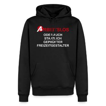 arbeitsamt arbeitslos hartz 4 - Männer Premium Bio Hoodie - Schwarz - Vorne - Nico (187cm)