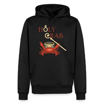 Witzige heilige Krabbe: Holy crab - Männer Premium Bio Hoodie - Schwarz - Vorne - Nico (187cm)