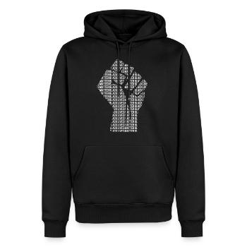 Black Lives Matter - Sweat à capuche Premium bio Homme - noir - Devant - Nico (187cm)
