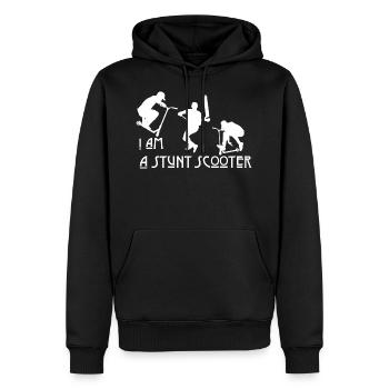 Scooter Tretroller Geschenk - Männer Premium Bio Hoodie - Schwarz - Vorne - Nico (187cm)