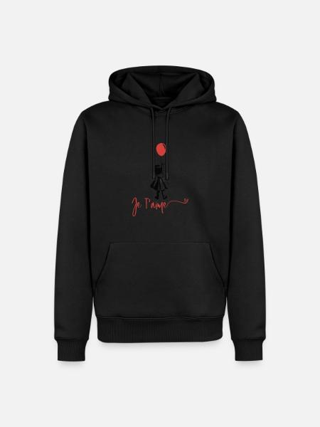 Kinder mit roten Baloon Graffiti künstlerischen T-Shirts - Männer Premium Bio Hoodie - Schwarz