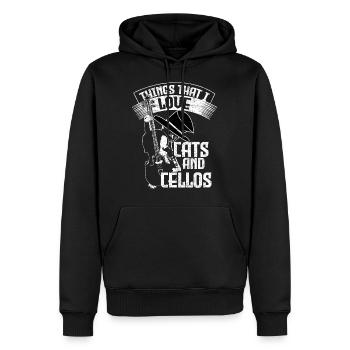 Cello Musical Geschenk - Männer Premium Bio Hoodie - Schwarz - Vorne - Nico (187cm)
