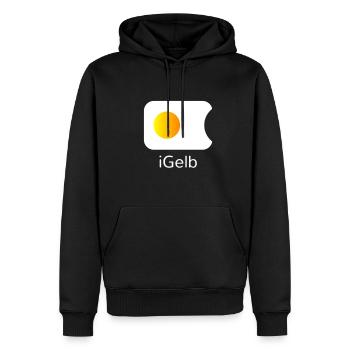 i yellow funny shirt gift idea birthday - Men’s Premium Organic Hoodie - black - Front - Nico (187cm)