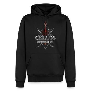 Cello Musik Orchester - Männer Premium Bio Hoodie - Schwarz - Vorne - Nico (187cm)