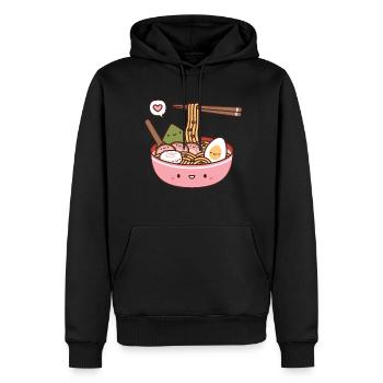 Ramen japanische Nudel - Männer Premium Bio Hoodie - Schwarz - Vorne - Nico (187cm)