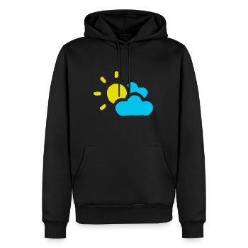 Bewölkt Sonne Wolken Himmel Sommer Frühling - Männer Premium Bio Hoodie - Schwarz - Vorne - Nico (187cm)