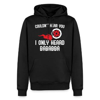Can´t hear you - Drifting Sport Drift fans Racing - Männer Premium Bio Hoodie - Schwarz - Vorne - Nico (187cm)